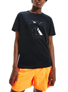 T-Shirt Calvin Klein Waterbase Preto para Homem