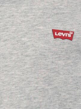 T-Shirt Levis Batwing Chesthit Cinza para Menino