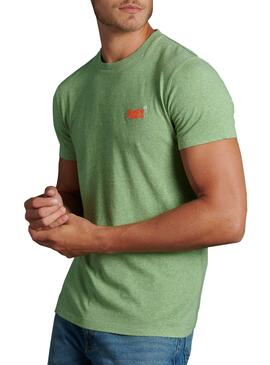 T-Shirt Superdry Vintage Embroidery Verde Homem