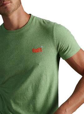 T-Shirt Superdry Vintage Embroidery Verde Homem