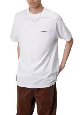 T-Shirt Carhartt Script Embroidery Branco Homem
