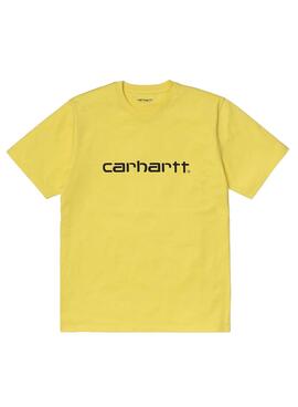 T-Shirt Carhartt Script Amarelo para Homem