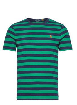 T-Shirt Polo Ralph Lauren Listras Verde Homem