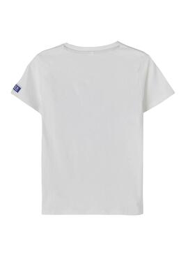 T-Shirt Name It Damiro Branco para Menino