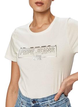 T-Shirt Pepe Jeans Betty Branco para Mulher