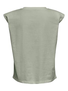 T-Shirt Only Amy Padded Verde para Mulher