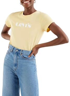 T-Shirt Levis The Perfect Tee Amarelo para Mulher
