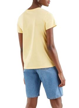 T-Shirt Levis The Perfect Tee Amarelo para Mulher