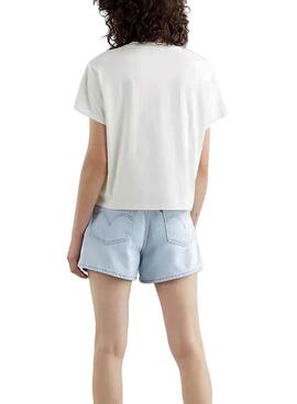 T-Shirt Levis Graphic Varsity Branco para Mulher