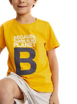 T-Shirt Ecoalf Grande B Amarelo para Menino