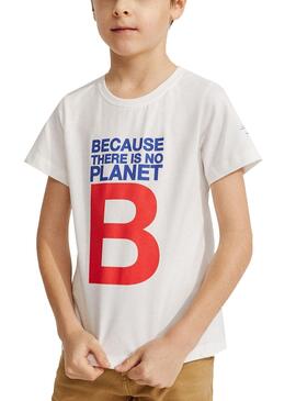 T-Shirt Ecoalf Grande B Branco para Menino