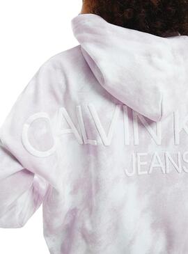 Sweat Calvin Klein Cloud AOP Rosa para Menina