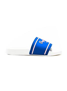 Sandálias Pepe Jeans Slider Logo Azul para Menina