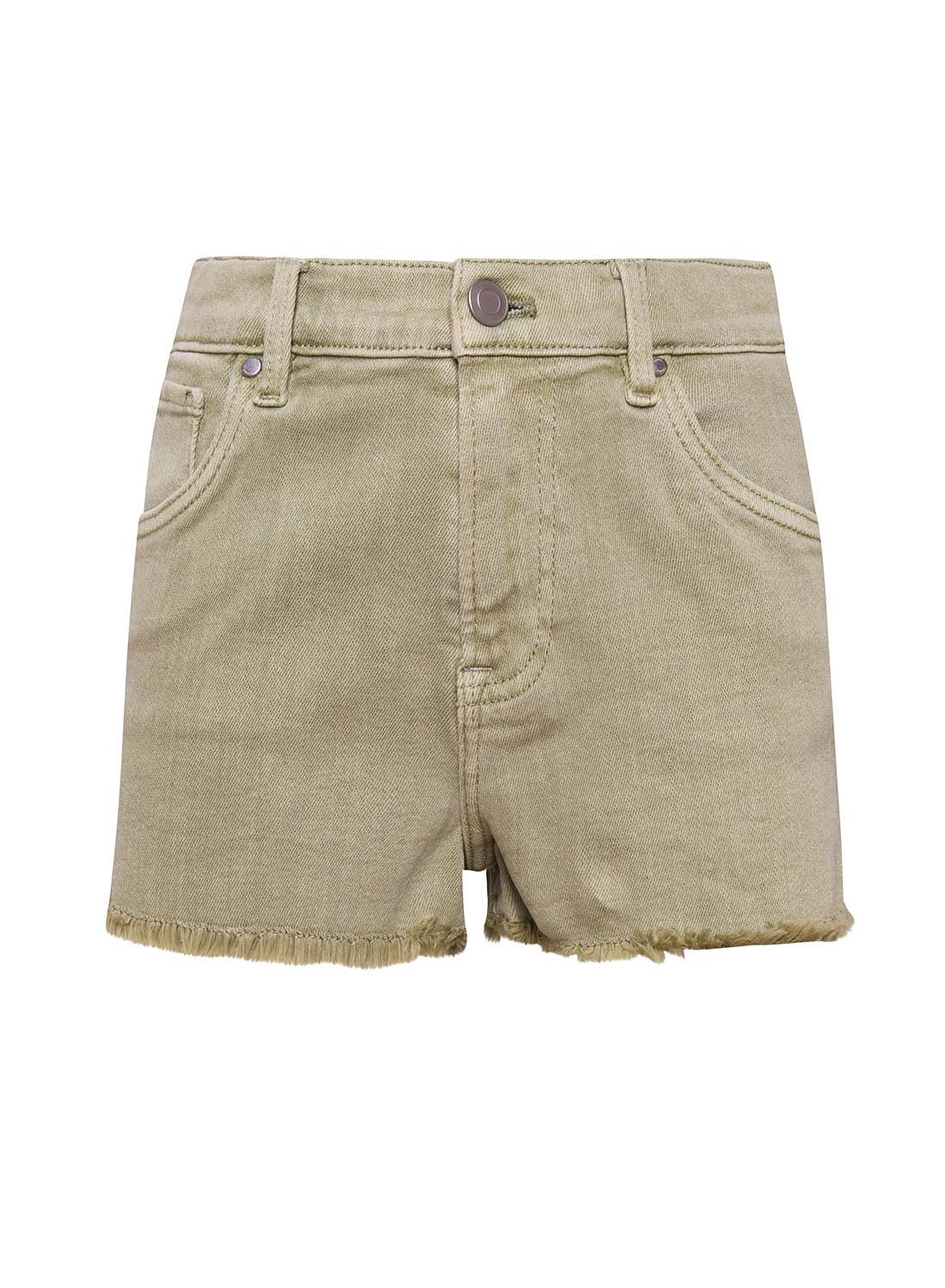 Short Fille Pepe Jeans Patty - Coupe Ajustée Taille Haute - 100% Coton - Ourlet Brut - Braguette Zippée