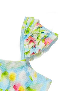 Bikini Mayoral Ruffle Straps Azul claro para Menina