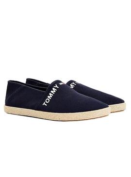 Espadrilles Tommy Jeans Logo Algodão Azul Marinho Homem