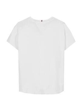 T-Shirt Tommy Hilfiger Satin Branco para Menina