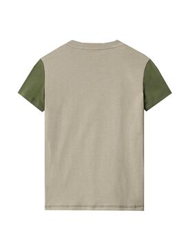 T-Shirt Napapijri Sauck Verde para Menino