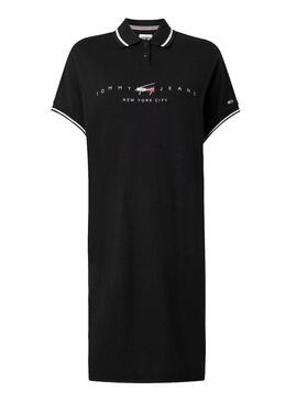 Vestido Tommy Jeans Modern Logo Preto para Mulher