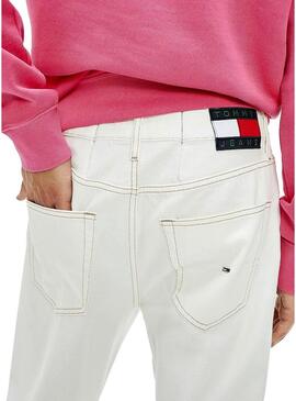 Calças Tommy Jeans Dad Jean Branco Homem