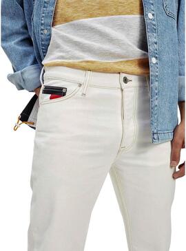 Calças Tommy Jeans Dad Jean Branco Homem