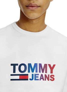 Sweat Tommy Jeans Ombre Corp Branco Homem