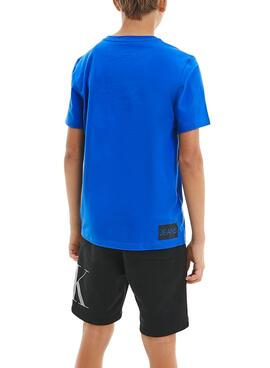 T-Shirt Calvin Klein Institucional Azul para Menino