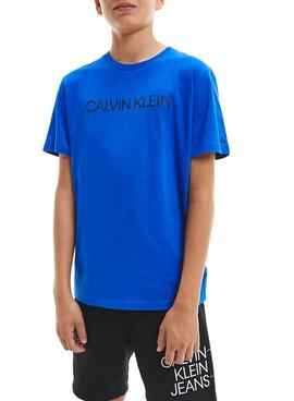 T-Shirt Calvin Klein Institucional Azul para Menino