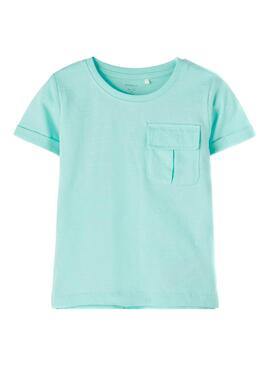 T-Shirt Name It Fictor Azul Claro para Menino