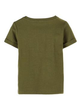 T-Shirt Name It Fictor Verde Oscuro para Menino