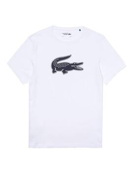T-Shirt Lacoste Logo 3D Branco para Homem