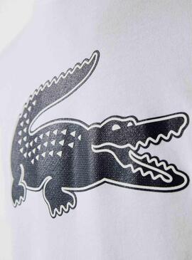 T-Shirt Lacoste Logo 3D Branco para Homem
