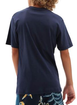 T-Shirt Vans Print Box Azul Azul Marinho para Menino