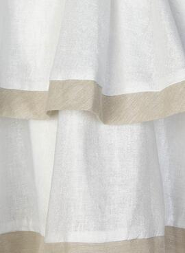 Vestido Mayoral Lino Blotch Branco para Menina