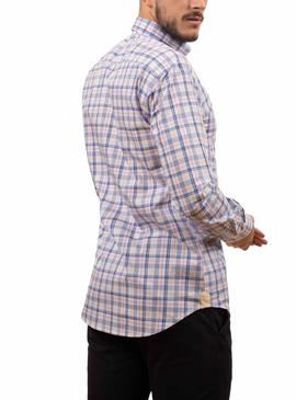 Camisa Klout Madras Branco para Homem