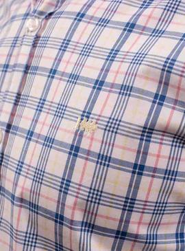 Camisa Klout Madras Branco para Homem