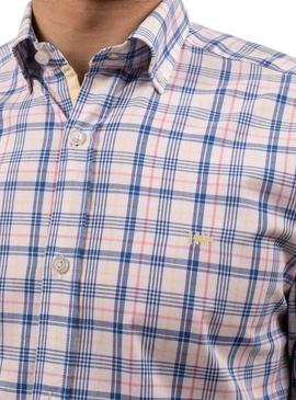 Camisa Klout Madras Branco para Homem