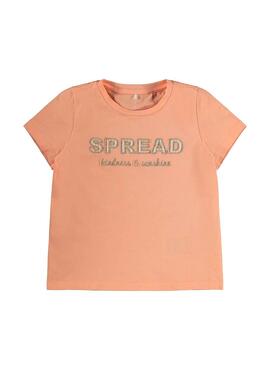 T-Shirt Name It Fami Coral para Menina