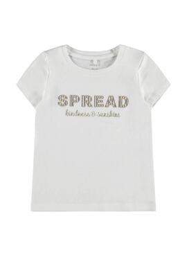 T-Shirt Name It Fami Branco para Menina
