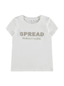 T-Shirt Name It Fami Branco para Menina