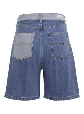 Shorts Tommy Jeans Contrast Painel Denim Mulher