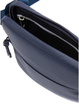 Bolsa Lacoste Flat Crossover Azul Marinho para Homem