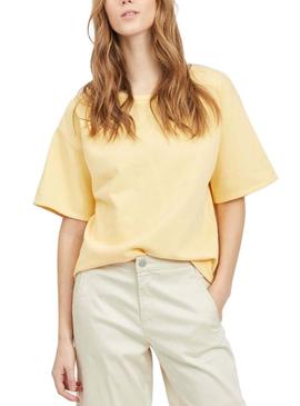 T-Shirt Vila Vinami Boat Amarelo para Mulher