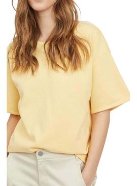 T-Shirt Vila Vinami Boat Amarelo para Mulher