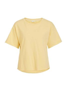 T-Shirt Vila Vinami Boat Amarelo para Mulher