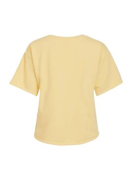 T-Shirt Vila Vinami Boat Amarelo para Mulher