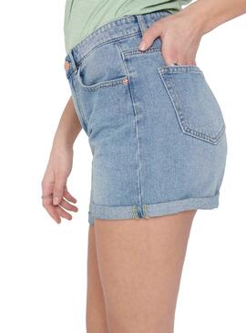 Short Only Phine Azul para Mulher