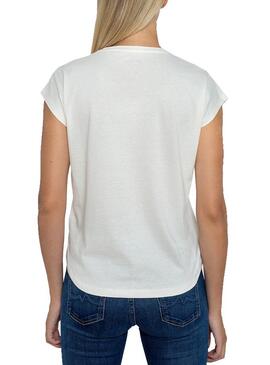T-Shirt Pepe Jeans Carol Branco para Mulher