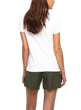T-Shirt Only Laia Life Branco para Mulher