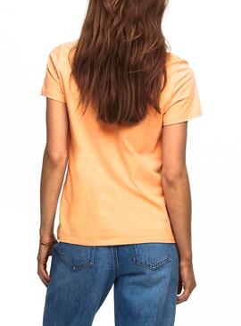 T-Shirt Only Lala Life Naranja para Mulher